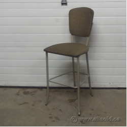 Gold Fabric Bar Stool